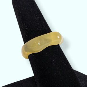 (2/$20) Vintage Chunky Yellow Acrylic Ring